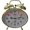 Часы будильник механические хронограф золотой - фото 92852