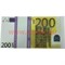 Прикол Пачка денег 200 евро оригинального размера (иммитация) - фото 93718