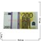 Прикол Пачка денег 200 евро оригинального размера (иммитация) - фото 93719