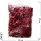 Пайетки "ракушки" ярко-красные цена за уп из 100 гр - фото 96009