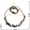Набор:бусы, браслет, серьги из натур. камня 45 см бразильский агат - фото 96627