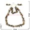 Набор:бусы, браслет, серьги из натур. камня 45 см бразильский агат - фото 96809