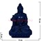 Статуэтка Будды синяя из полистоуна 12 см - фото 96989