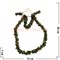 Набор:бусы, браслет, серьги из натур. камня 45 см зеленая яшма - фото 97104