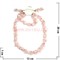 Набор:бусы, браслет, серьги из натур. камня 45 см розовый кварц - фото 97118