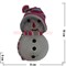 Снеговик светящийся (922) в капюшоне и шарфе - фото 97723