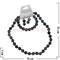 Набор 3в1 "Бусы, браслет, серьги" из обсидиана (10 мм) - фото 98221