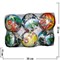 Мячик прыгающий 11 см с рисунком 6 шт/упаковка - фото 98772
