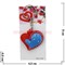 Брелок "Сердце цветное" (DLK-06) из полистоуна, цена за 120 штук - фото 99087