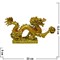 Дракон из полистоуна с жемчужиной (12,5 см высота) под золото - фото 99270
