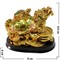 Черепаха-дракон "под золото" на подставке - фото 99414