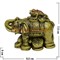 Нецке, жабка на слонике (хобот загнут) 7,5 см - фото 99598